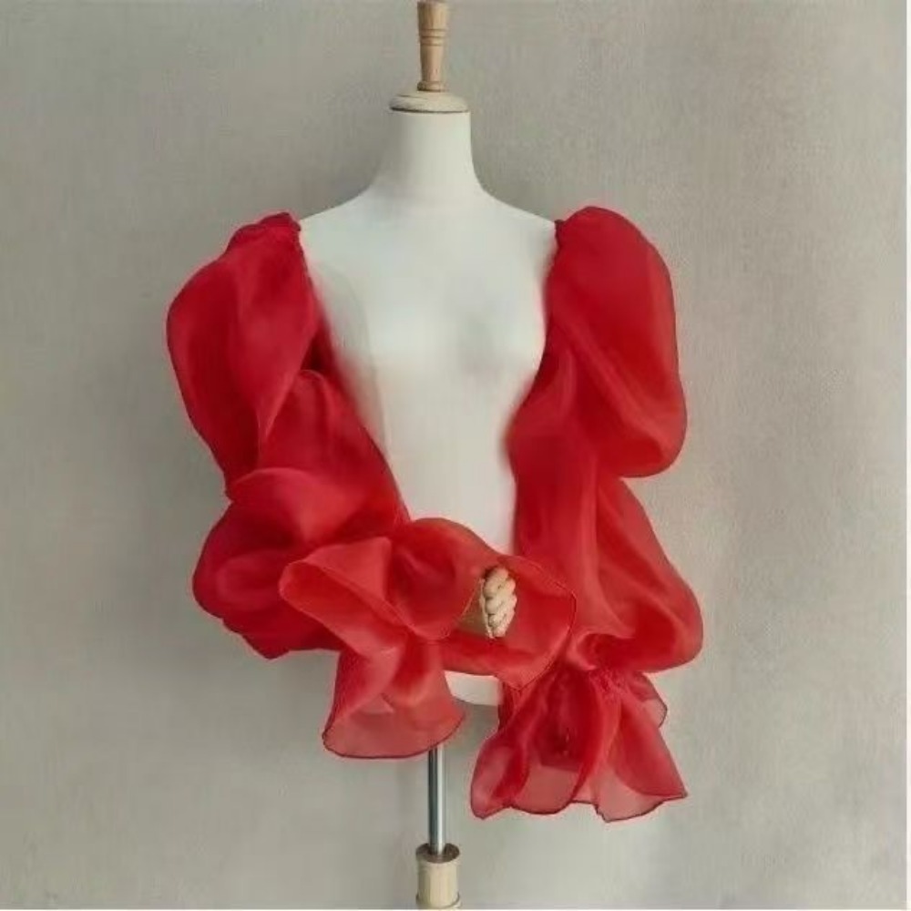 Winter Clothing Clearance Sale - Elegant Puffy Wedding Arm Sleeves Ruffled