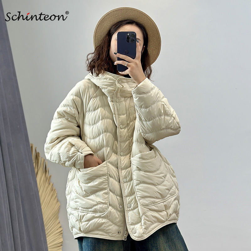Winter Clothing Trends 2026 - Schinteon Women 90% White Duck Down