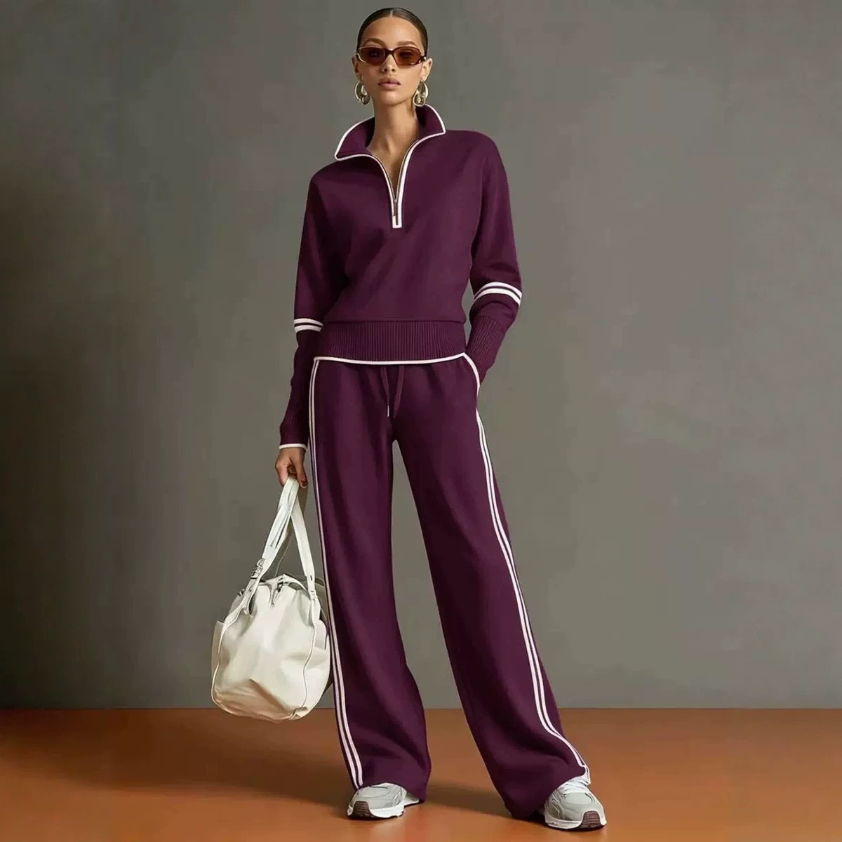 Casual Striped Hoodie Sports O - Winter Clothing Women'S review and price
