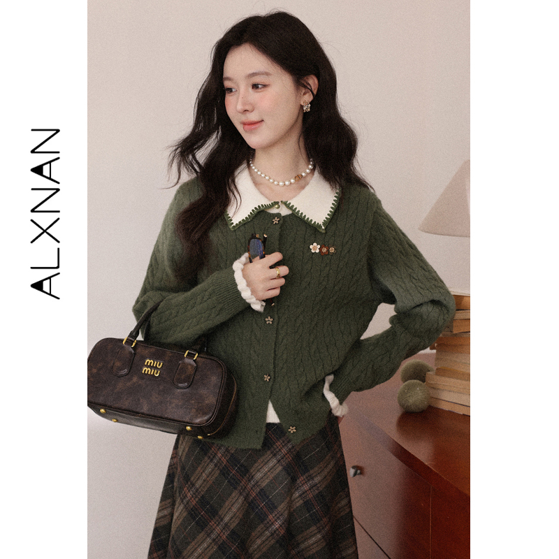 ALXNAN Women's Green Knit Card - Winter Clothing Trends 2026 review and price
