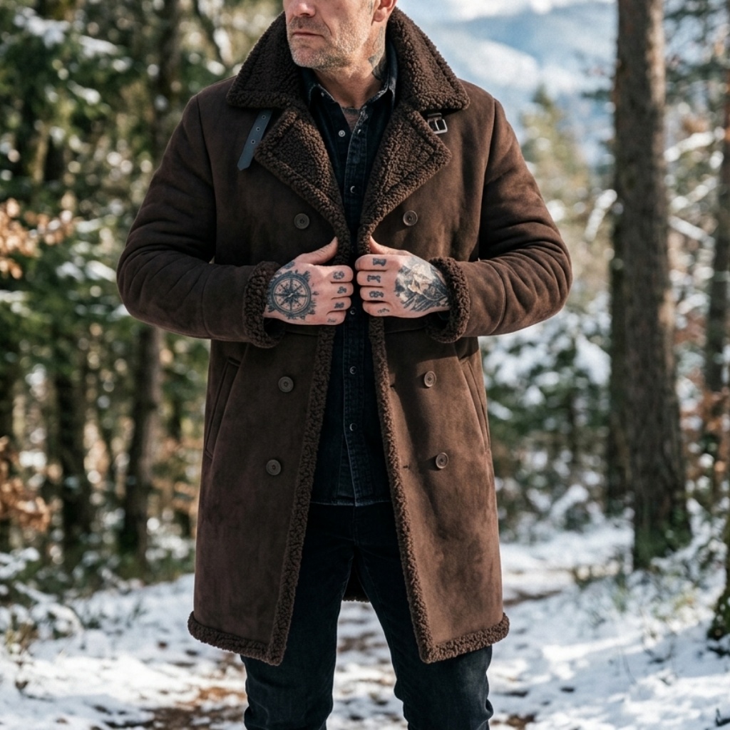 Men's Faux Suede Fur Lined Win - Winter Clothing Clearance Sale review and price