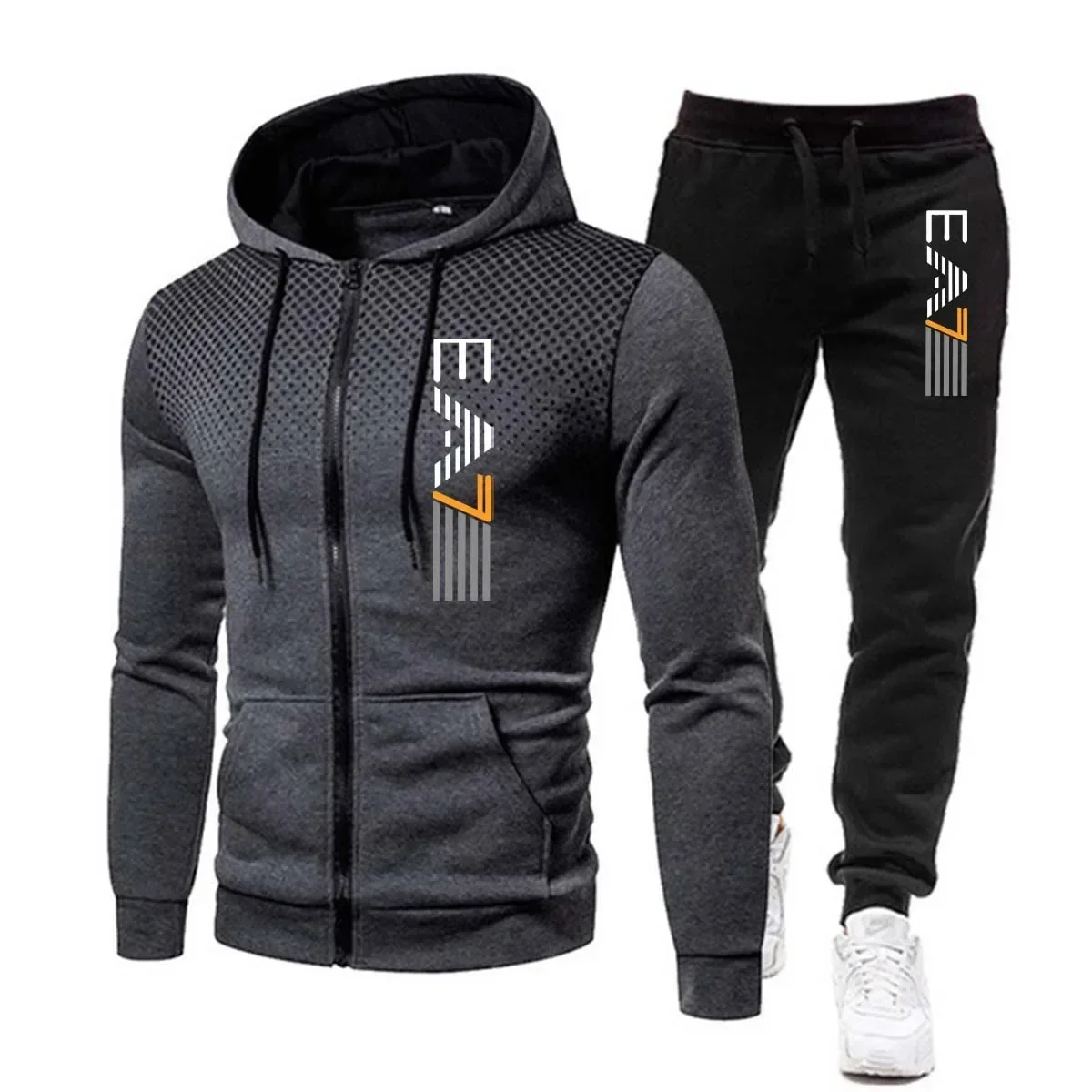 Warm Hooded Sports Outfit For  - Winter Clothing Clearance Sale review and price