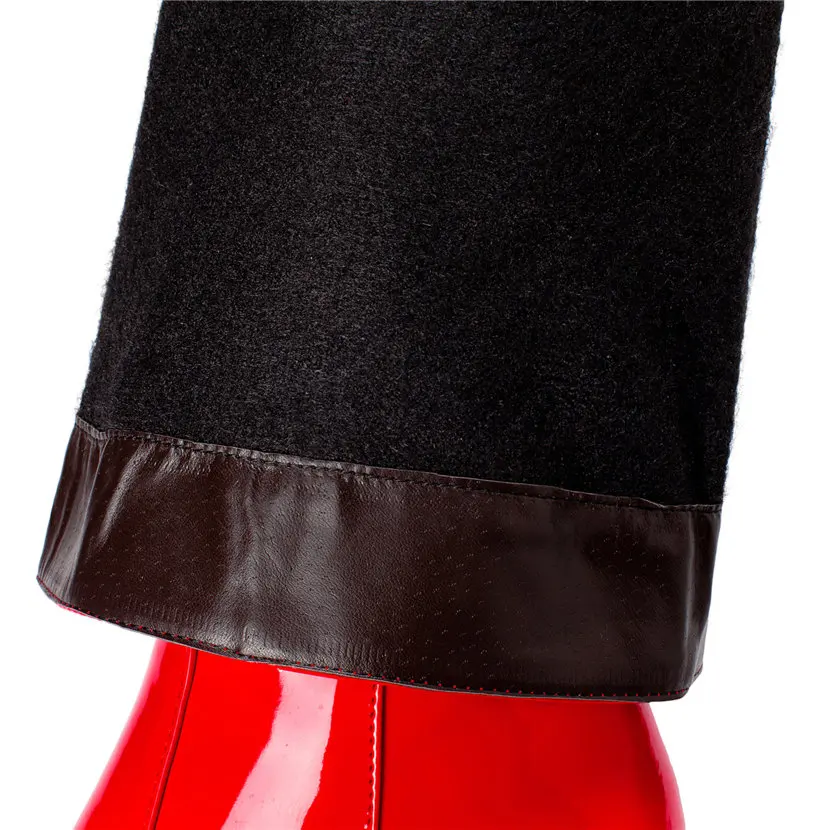 Red White Patent Leather Women - Winter Clothing Women'S review and price