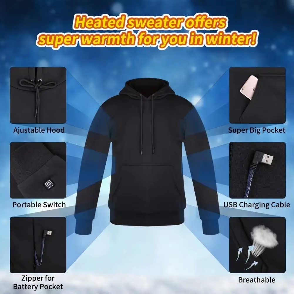 Women USB Heating Hoodies Men  - Winter Clothing Clearance Sale review and price
