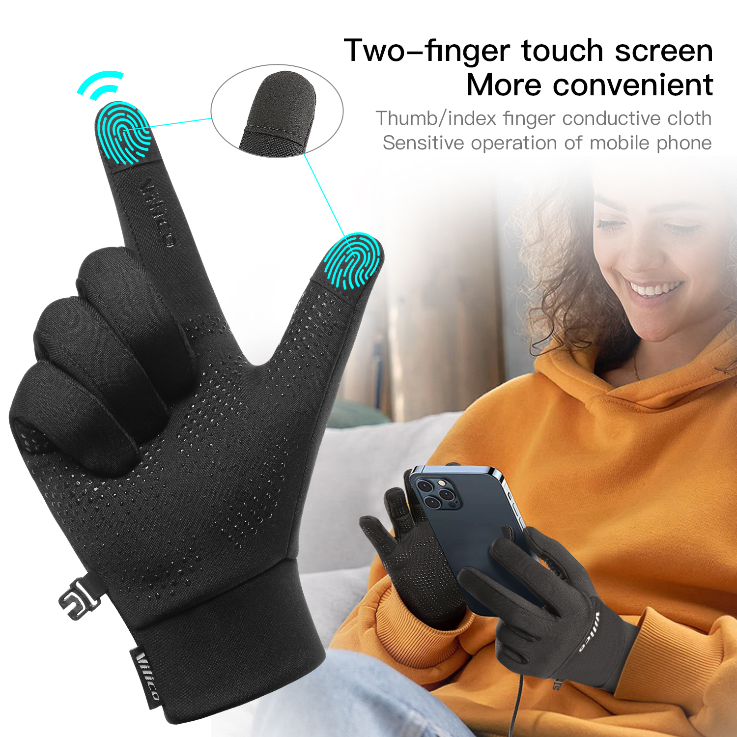 Outdoor Sports,Running,Winter  - Knit Glove Touch Screen review and price